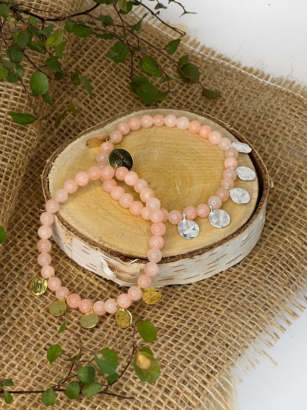 Pink Sand Armband Beach Rose Discs