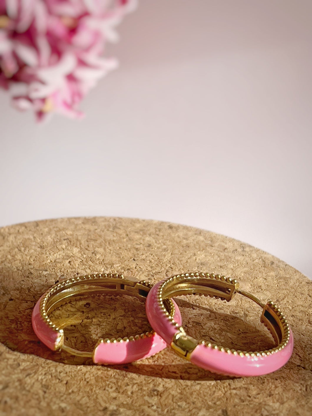 Argento Furioso ColorSplash Hoops Pink